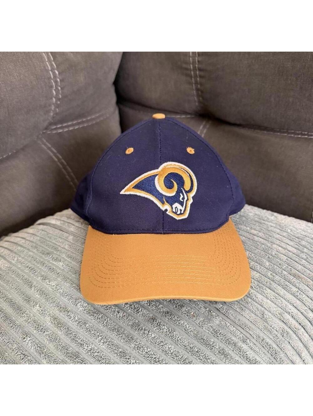Vintage St. Louis Rams navy and gold snapback hat #NFL #Rams